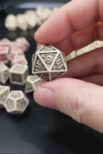 Load and play video in Gallery viewer, Hero Class Dice - Black [polyhedral set Sharp Edge-Handmade]
