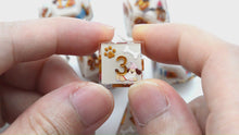 Load and play video in Gallery viewer, Little Dog - Dachshund -2 color Brown and pink Colors -polyhedral set [Sharp Edge] [Handmade]
