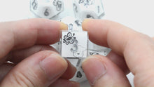 Load and play video in Gallery viewer, Black&amp;White Poodle Dog- polyhedral set [Sharp Edge] Hand made
