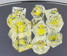 Load and play video in Gallery viewer, Marble Dice - Yellow [Sharp Edge] Hand made
