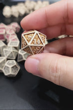 Load and play video in Gallery viewer, Hero Class Dice - Light Brown [polyhedral set Sharp Edge-Handmade]
