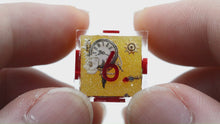 Load and play video in Gallery viewer, Wall Clock Dice - 2 Colors - Gold and silver- polyhedral set [Sharp Edge] Hand made (Copy)
