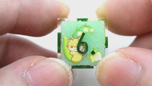 Load and play video in Gallery viewer, Tiny Lily Dragon dice 2 colors Dice- polyhedral set [Sharp Edge] Hand made
