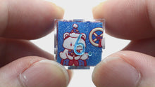 Load and play video in Gallery viewer, Bear Circus - 3 Colors - Blue,Red and Pink- polyhedral set [Sharp Edge] Hand made
