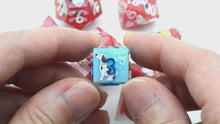 Load and play video in Gallery viewer, Little Dog - Dalmatian - 3 colors Red,Dark Blue and Light Blue Colors -polyhedral set [Sharp Edge] [Handmade]
