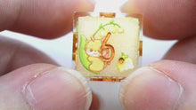 Load and play video in Gallery viewer, Tiny Lily Dragon dice 2 colors Dice- polyhedral set [Sharp Edge] Hand made
