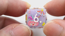 Load and play video in Gallery viewer, Jolly Carnival dice 3 colors Dice- polyhedral set [Sharp Edge] Hand made
