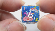Load and play video in Gallery viewer, Jolly Carnival dice 3 colors Dice- polyhedral set [Sharp Edge] Hand made
