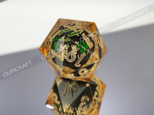 Load image into Gallery viewer, Compass Dice 32mm - Brown color [Handmade - made to order]
