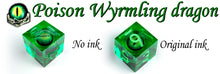 Load image into Gallery viewer, Dragon Eye Rolling Dice - Wyrmling dragon [Sharp Edge] Hand made
